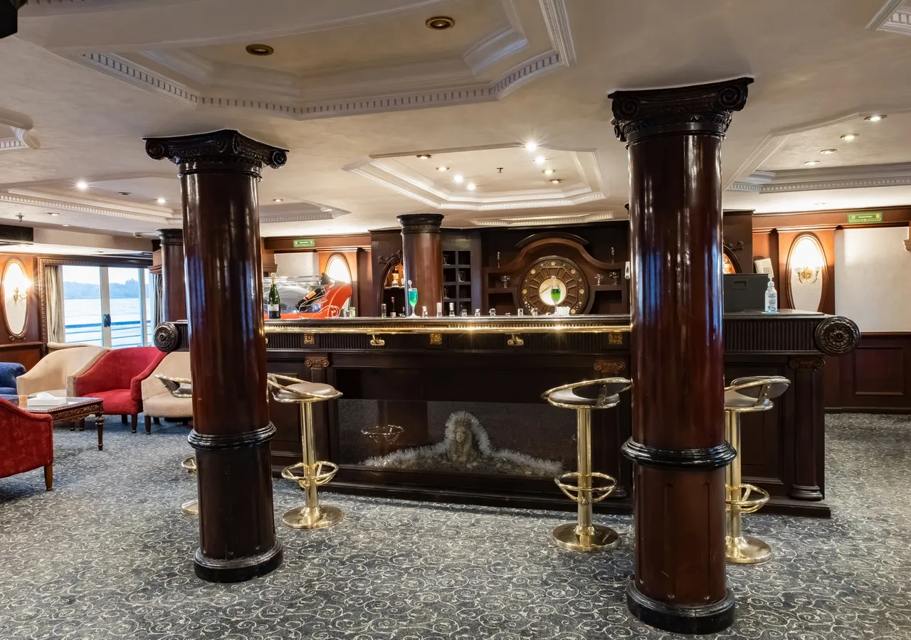 Lounge aboard the MS Monica Nile Cruise Nile cruise